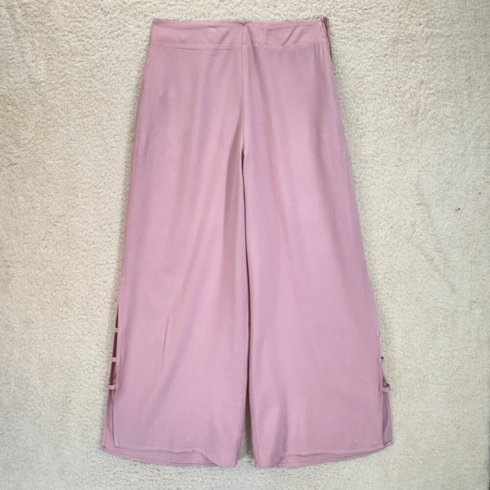 Azucar Wide Leg Pants Women Size S/P Pink Pockets Palazzo Summer Bohemian Hippie